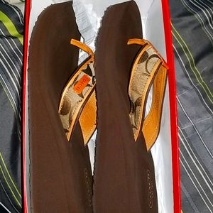 Coach flip flops